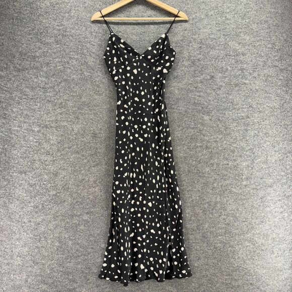 Hello Molly Dresses & Skirts - Hello Molly Dress Women S Small Black Animal Print Maxi Long V-Neck Sleeveless